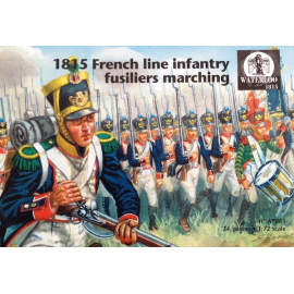 1815 Französisch Linie Infanterie Fuseliers Marsch x 24 Stück Figur