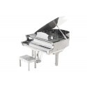 MetalEarth Musik: PIANO TO QUEUE 7.5x5.9x6.8cm, Metall 3D Modell mit 2 Blättern, auf Karte 12x17cm, 14+