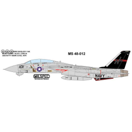 Decal Grumman F-14A Tomcat VF-51 SCREAMING EAGLES F-14A, BUNO 160665 / NL101, USS KITTY HAWK (CV-63) CVW-15, 1979INCLUDES MILSPE