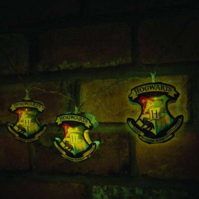 Harry Potter Weihnachts-Lichterkette Hogwarts Crests Dekorationen