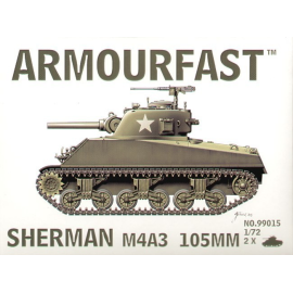M4A3 Sherman Kanone von 105mm: Satz schließt 2 Schnappen zusammen Panzer-Bausätze ein Modellbausatz