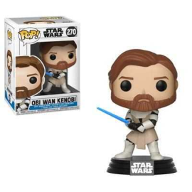Star Wars Clone Wars POP! Vinyl Wackelkopf-Figur Obi Wan Kenobi 9 cm Pop Figuren