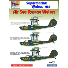 Decal Supermarine Walrus Mk.I / Mk.II - ASR, Pt.3 
