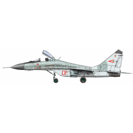 Decal Mikojan MiG-29 in ungarischem Dienst mit alter (russischer) Malerei 