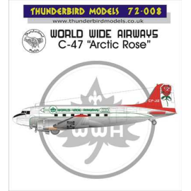 Decal World Wide Airways C-47 Arctic Rose ' 
