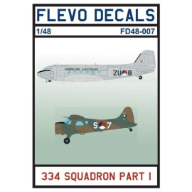 Decal 334 (Dutch) Squadron Pt 1. C-47B Dakota choice of ZU-3 ZU-8 ZU-11 ZU-16 X-2 X-4 X-7 X-8 X-10 de Havilland Canada DHC-2 Bea