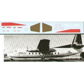 Decal Fokker F-27 AIR WEST Red/Gold N752L/N755L Decal für Zivilflugzeug