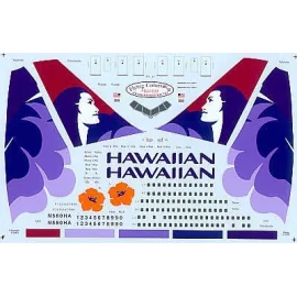 Boeing 767 HAWAIIAN Airlines 2002 Schema. Alle Registrierungen und Namen überprüft und neugedruckt zur Verwendung mit Revell- od