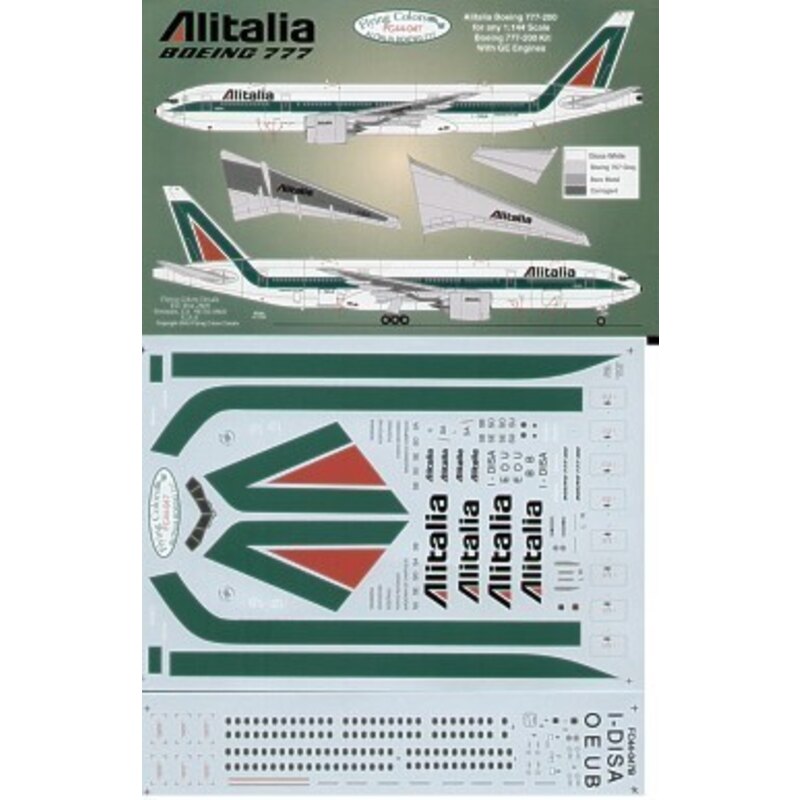 Boeing 777 ALITALIA I-DISA/B/E/O/U GE engines