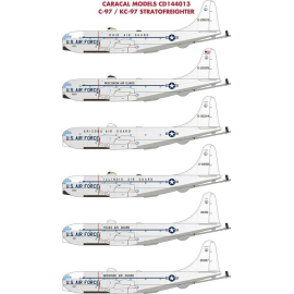Decal Boeing C-97 / KC-97 Stratofreighter.Mehrere Markierungsoptionen für USAF C-97 / KC-97 Stratofreighter Transport- und Tankf