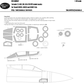 Panavia Tornado F.3 ADV, IDS und GR.4 BASIC Kabuki-Masken für Flugzeuge, andere durchsichtige Teile, Räder, Camo-Details (für Ba