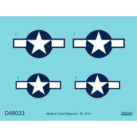 Decal Nordamerikanische P-51D-5 Mustang-Nationalabzeichen 1/48 (für Eduard-Kits) 