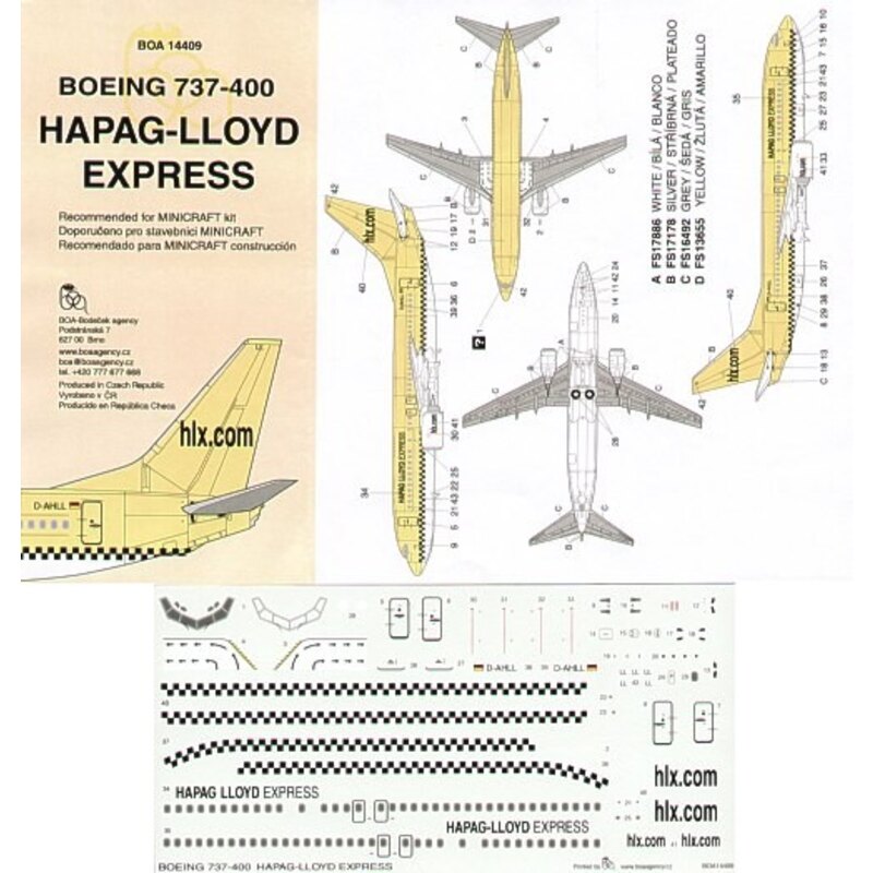 Boeing 737-400 HAPAG-LLOYD EXPRESS D-AHLL yellow 2003 scheme