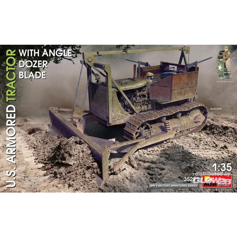 Mini art Modellbausatz U.S. Armored Tractor w/Angle Dozer Blade