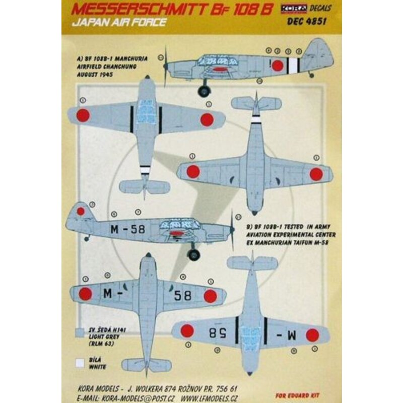 Messerschmitt Bf 108B (Japan Air Force) (für Eduard kits)