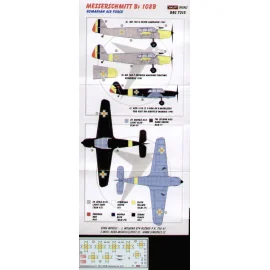 Messerschmitt Bf 108B (3) Rumanian Air Force (3) 2 in overall RLM 63 with yellow nose Red 1118 RLM 71:65 in resin detail parts