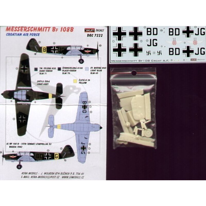 Messerschmitt Bf 108B Croatian Air Force (für Heller kits)