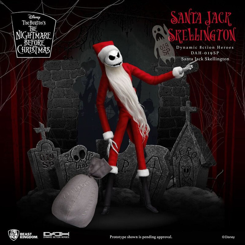 Albtraum vor Weihnachten Dynamische Actionhelden 1/9 Santa Jack Skellington 21 cm Figur