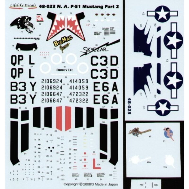 North American P-51B/D (4) B 42-106924 QP-L 334FS/4FG Lt Ralph Hofer 42-106647 C3-D 382FS/363FG `Big Mac Junior D 44-72322 E6-A