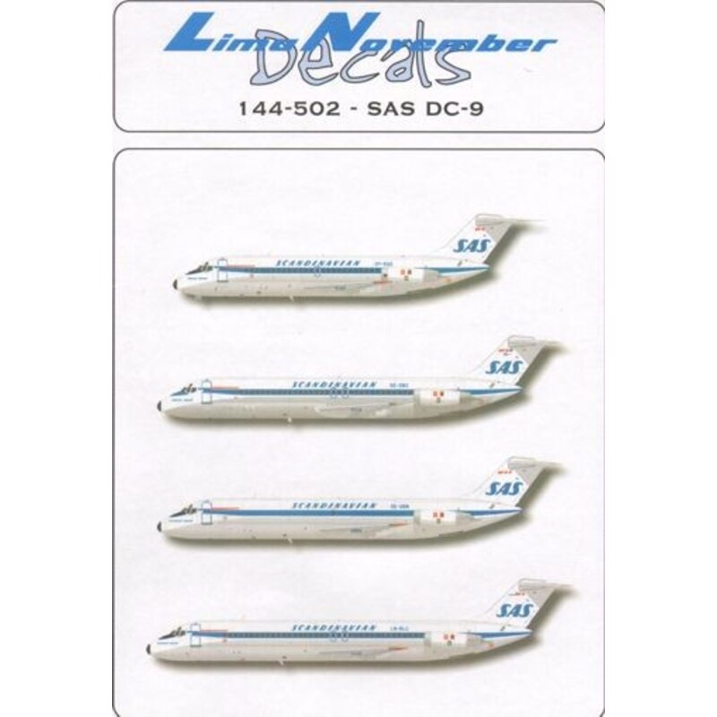 Douglas DC-9-21/-32/-33/-41. SAS Scandinavian Airline System. Markings Registrations Names etc for allemand aircraft in delivery