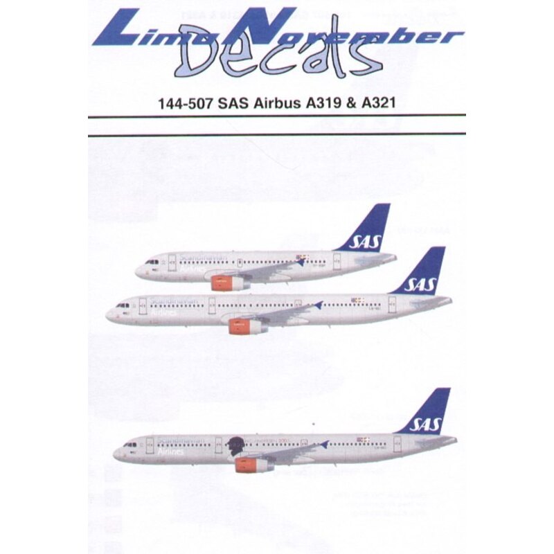 Airbus A319 and A320. SAS SCANDINAVIAN AIRLINES. Registrations and Names for allemand fleet