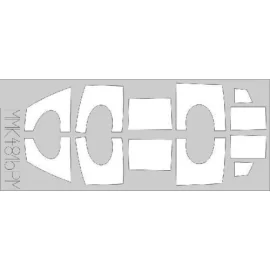 Saab Sk-35C Draken twin seat canopy mask (designed to be used with Hasegawa kits)