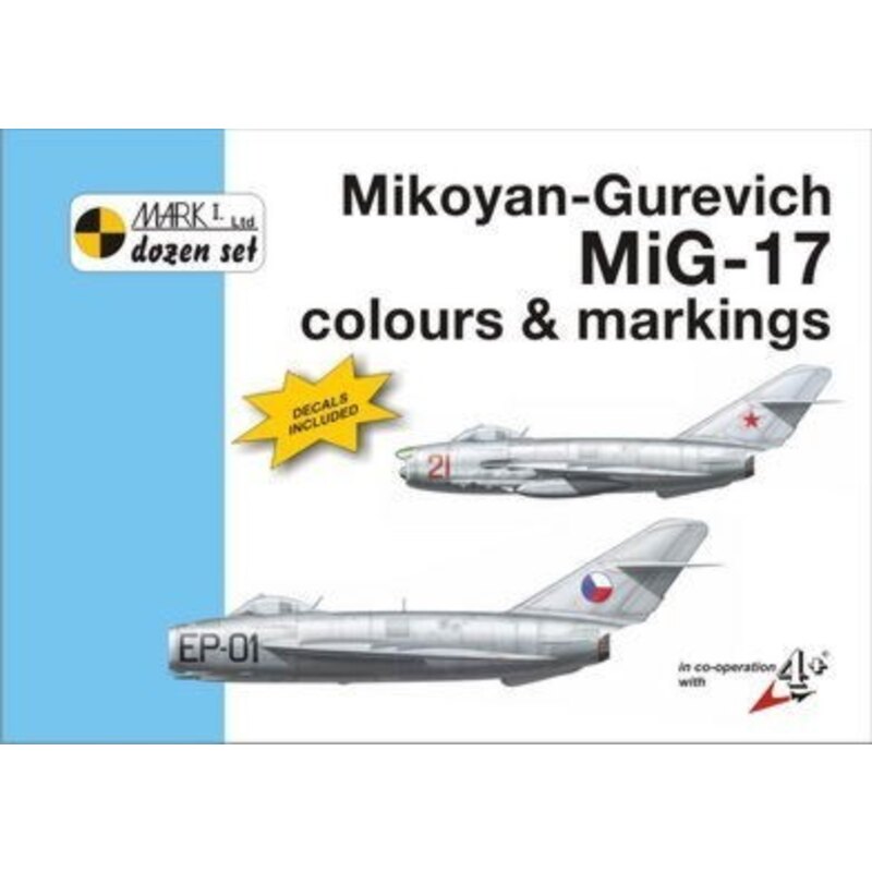 Mikoyan MiG-17 Fresco Color and Markings and 1:72 decals for 12 aircraft