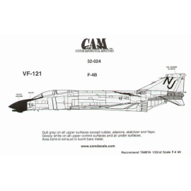 Decal F-4B Phantom 148422 NJ/119 VF-121 