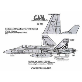 Decal McDonnell Douglas F/A-18C 164212 AG/400 VFA-131 Wildcats USS George Washington 