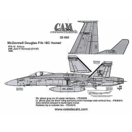 Decal McDonnell Douglas F/A-18C AJ/301 VFA-15 Valions USS JFK 1996 