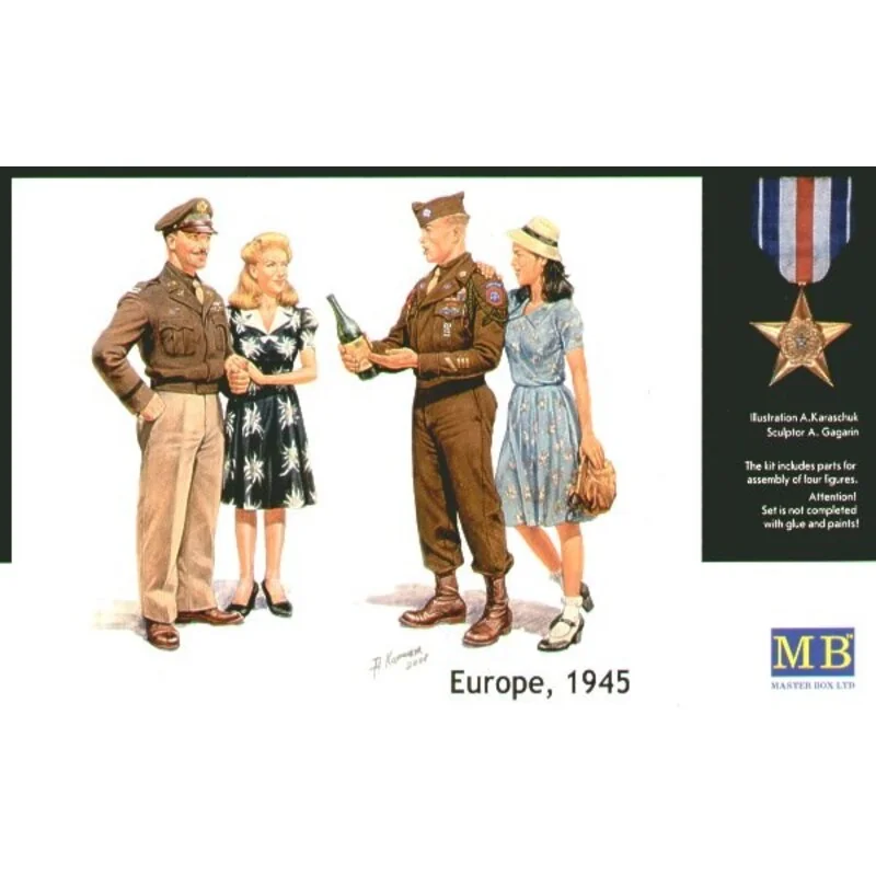 Europa 1945. 2 x G.I.Joes und 2 x Gesellschafterinnen