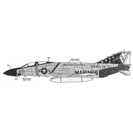 Decal F-4J Phantom VMFA-451 150640 VMFA-451 Warlaords USS Forrestal 1976 
