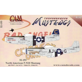Decal North American P-51D Mustang (2) 463272/C 4th FS/3rd ACG Bad Angel Laong China 1945 North American P-51D Mustang (1) 4140