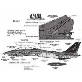 Decal Grumman F-14A (1) 161621 NF/100 VF-154 Black Knights USS Independence 1996 