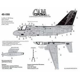 Decal Lockheed S-3B Viking (1) 159413 NF/700 VS-21 Fighting Redtails Low vis overall FS36375/black fin 