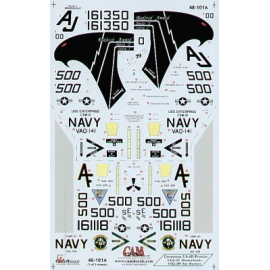 Decal Grumman EA-6B Prowlers (2) 161350 AJ/500 VAQ-141 Shadowhawks USS Enterprise Op Enduring Freedom 2001 161118 AF/500 VAQ-209