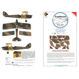 de Havilland Tiger Moth RAF Tarnmuster-Farbmaske (zur Verwendung mit Airfix-Kits) 