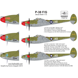 Decal Lockheed P-38F/G über Europa 