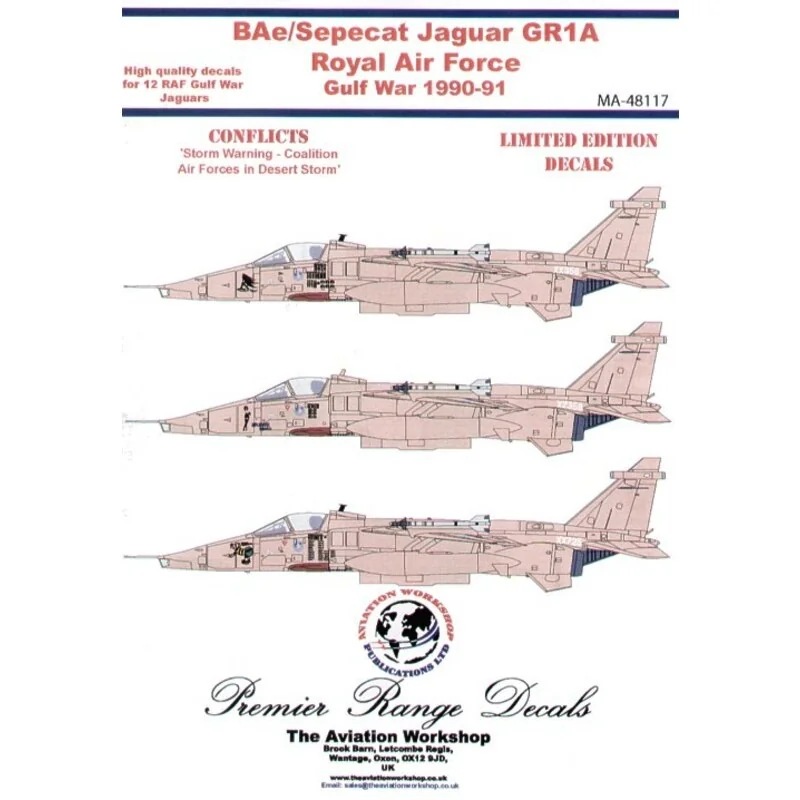 Sepecat Jaguar GR.1 Desert Storm (12) XX733 Baggers XZ364 Badman XZ108 Rule Brittania XZ375 The Guardian Reader XZ118 B