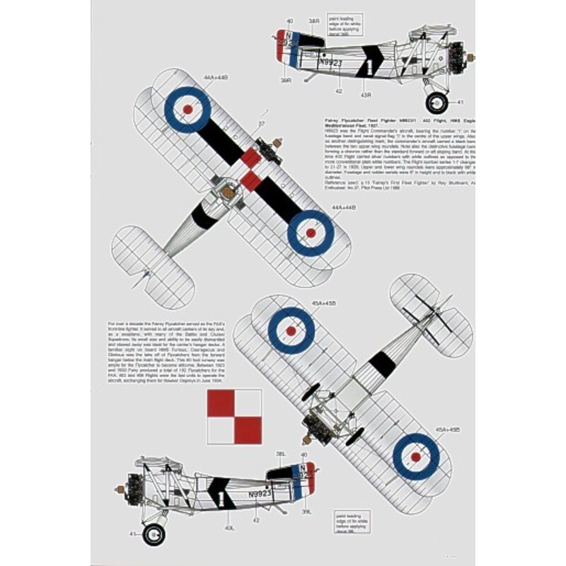 Wings & Waves Pt 2 (6) Fairey Swordfish.1 L9780/682 821 Sqn HMS Ark Royal 1939 Fairey Flycatcher N9923/1402 Flt HMS Eagle 1927 H