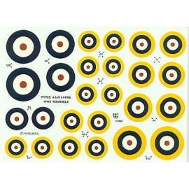 Decal RAF WWII Roundels. Large Type A 65 84 and 100 Type A1 63 64 66 77 84 100 (RAF Roundels) 