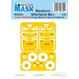 Westland Whirlwind Mk.I Innen-/Außenmaske 