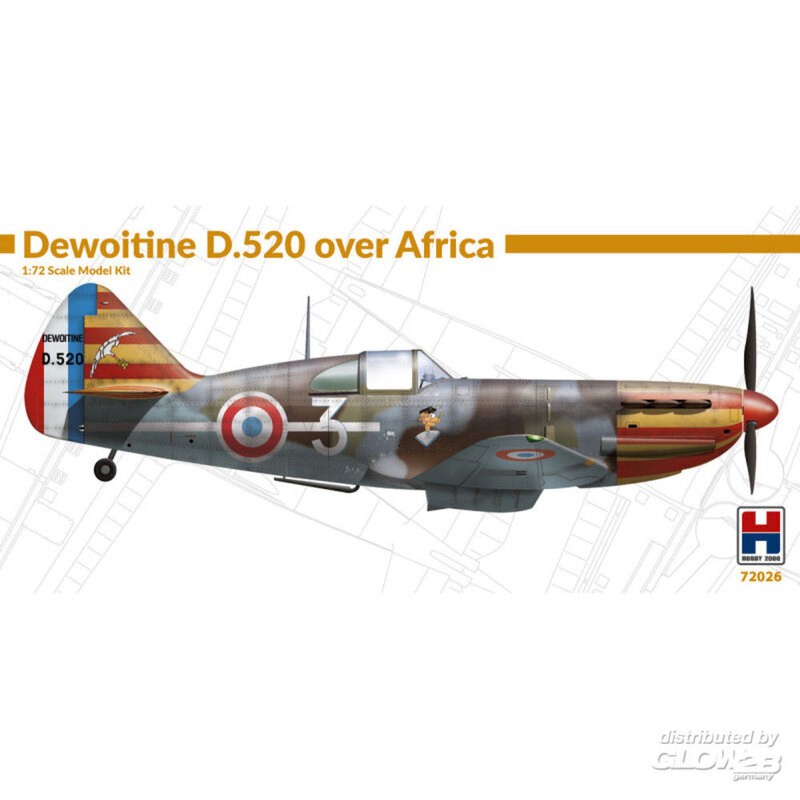 Dewoitine D.520 über Afrika Modellbausatz