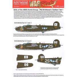 Decal Consolidated B-24H Liberator 834. BS, 486. BG Phil Brinkman's Zodiacs Set 1 (2) 252788 K 'Leo' Version 1; 252805 2S-E 'Leo