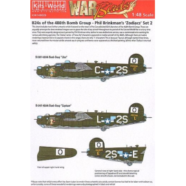 Decal Consolidated B-24H Liberator 834. BS, 486. BG Phil Brinkman's Zodiacs Set 2 (2) 252744 2S-L 'Steinbock'; 252508 2S-C 'Waag