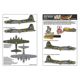 Decal Boeing B-17F Flying Fortress 41-24587 GN-P Bad Check 427th BS 303rd BG.B-17F 42-5393 PU-G Thumper Again/The Little Woman B