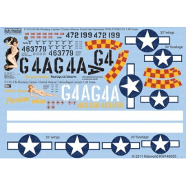 Decal North-American P-51D-20NA Mustang Captain Charles Weaver 'Passion Wagon' 357 FG Early P51D-5-N Mustang Captain Charles Wea