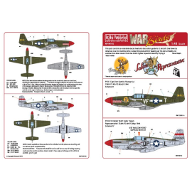 Decal North-American P-51B Mustang 43-6913 VF-T - 'Shanghri La' 336. FS 4. FG März 1944 - P-51B 42-106924 QP - 'Salem Representa