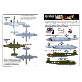 Decal Nordamerikanische B-25H Mitchell 'Kid Sister' 43-4975, 12. BG, 81. BS. B-25H 'Leroys Joy' 43-4388 12. BG, 82. BS. 