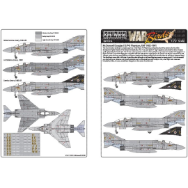 Decal Dieses Blatt enthält Markierungen, um vier beliebige der fünfzehn McDonnell F-4J Phantoms zu vervollständigen 
